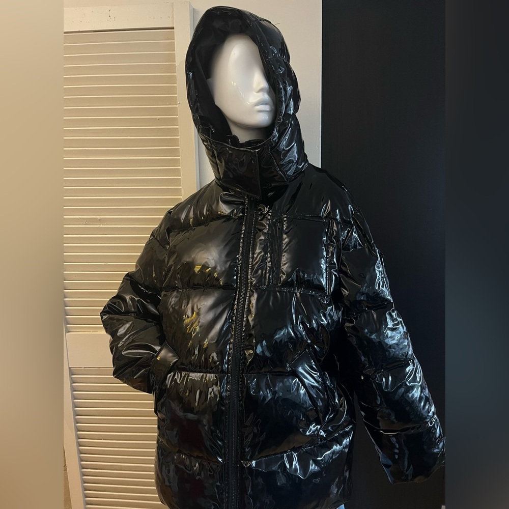 The Kooples Glossy Black PU Jacket